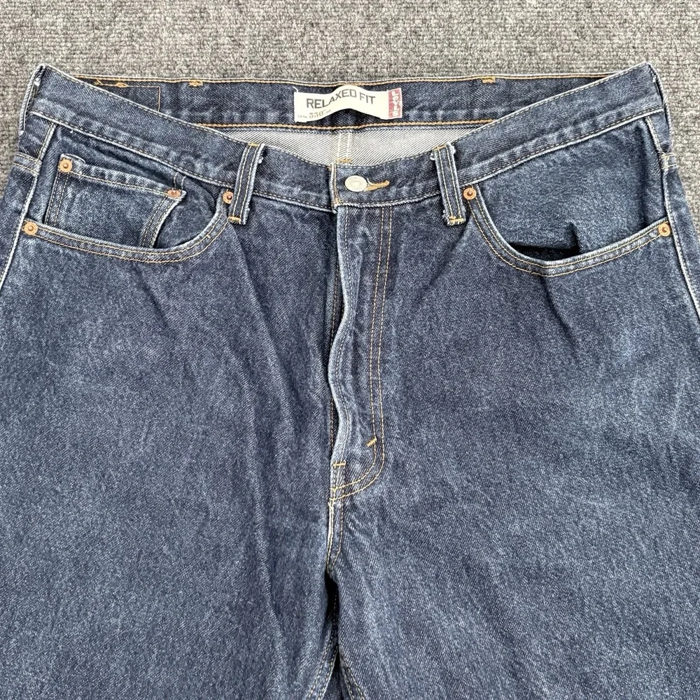 VINTAGE Levis Jeans Mens 38x32‎ Blue Denim Pants 550 Relaxed Red Tab Rodeo Y2K